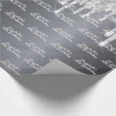 Papier Cadeau Parties scintillant d'anniversaire argent étincela (Coin)