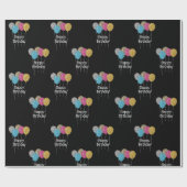 Papier Cadeau Parties scintillant d'anniversaire Ballons Motif (Plat)