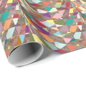 Papier Cadeau Parties scintillant de couleurs Abstraites (Coin rond)