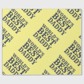 Papier Cadeau Parties scintillant de Fête des pères Blue World's (Plat)