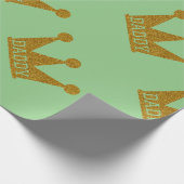 Papier Cadeau Parties scintillant de Fête des pères Daddy King C (Coin)