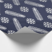 Papier Cadeau Parties scintillant de la Marine Noël Arbre vacanc (Coin)