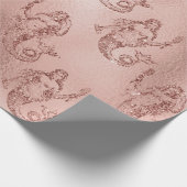 Papier Cadeau Parties scintillant de la princesse rose rose rose (Coin)