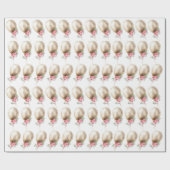 Papier Cadeau Parties scintillant de luxe en balloon beige (Plat)