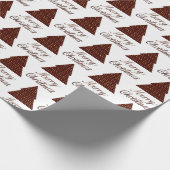 Papier Cadeau Parties scintillant de Maroon arbre de Noël - joye (Coin)