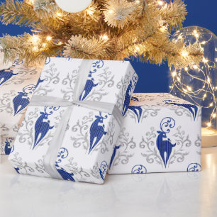 Papier Cadeau Parties scintillant de Noël Design de cerfs