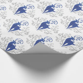 Papier Cadeau Parties scintillant de Noël Design de cerfs (Coin)