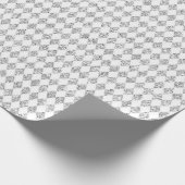 Papier Cadeau Parties scintillant de verre coupé en diamant blan (Coin)