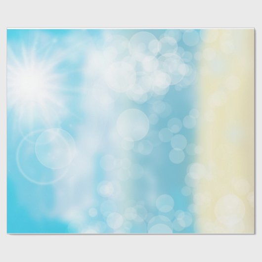 Papier Cadeau Parties scintillant décorative Bleu et or (Plat)