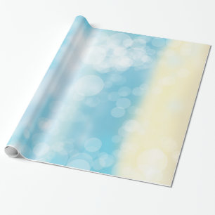 Papier Cadeau Parties scintillant décorative Bleu et or