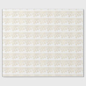 Papier Cadeau Parties scintillant des flocons blancs et dorés No (Plat)