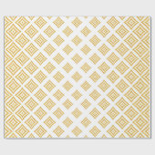 Papier Cadeau Parties scintillant d'or conception géométrique (Plat)