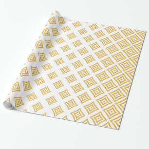 Papier Cadeau Parties scintillant d'or conception géométrique