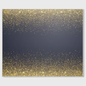 Papier Cadeau Parties scintillant d'or Confetti (Plat)