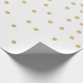 Papier Cadeau parties scintillant d'or élégant confetti point mo (Coin)