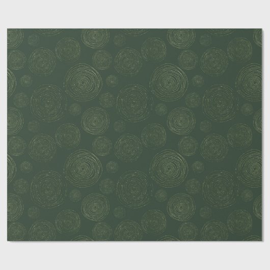 Papier Cadeau Parties scintillant d'or Élégant Vert Vacances Abs (Plat)