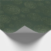 Papier Cadeau Parties scintillant d'or Élégant Vert Vacances Abs (Coin)