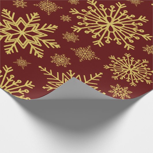 Papier Cadeau Parties scintillant d'or étincelante flocons de ne (Coin)