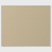 Papier Cadeau Parties scintillant d'or festive Chevron Stripes (Plat)