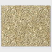 Papier Cadeau Parties scintillant d'or Glam Bling élégant chic t (Plat)