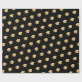 Papier Cadeau Parties scintillant d'or Motif de capuchon de dipl (Plat)