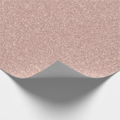 Papier Cadeau Parties scintillant d'or Rose Faux (Coin)