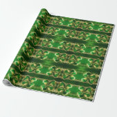 Papier Cadeau Parties scintillant d'or St. Patricks Day Clover L (Déroulé)