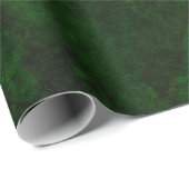 Papier Cadeau Parties scintillant d'or vert chic Agate Monogramm (Coin rond)