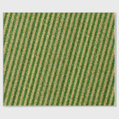 Papier Cadeau Parties scintillant d'or vert moderne Motif (Plat)