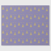 Papier Cadeau Parties scintillant d'or violet brillent arbres de (Plat)