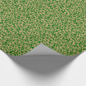 Papier Cadeau Parties scintillant dorée Faux Vert foncé Damas mo (Coin)