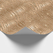 Papier Cadeau Parties scintillant dorée Zebra Print (Coin)