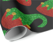 Papier Cadeau Parties scintillant Elf Casquette (Coin rond)