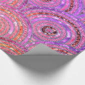 Papier Cadeau Parties scintillant en métal de luxe Pink Gold Dot (Coin)