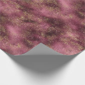 Papier Cadeau Parties scintillant en or cerisier de Bourgogne Gl (Coin)