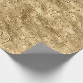 Papier Cadeau Parties scintillant en or Giraffe  (Coin)