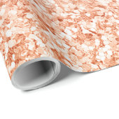 Papier Cadeau Parties scintillant en or rose chic ombre parties  (Coin rond)