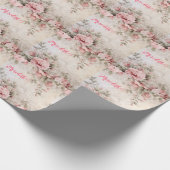 Papier Cadeau parties scintillant en or rose, feuille rose, emba (Coin)
