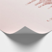 Papier Cadeau Parties scintillant en or rose flush gouttes fille (Coin)