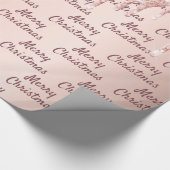 Papier Cadeau parties scintillant en or rose gouttes Noël (Coin)