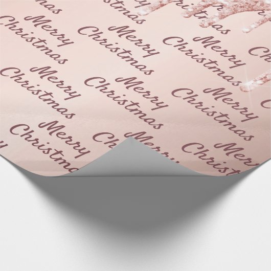 Papier Cadeau parties scintillant en or rose gouttes Noël (Coin)