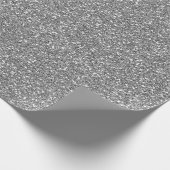 Papier Cadeau Parties scintillant en verre gris argenté avec un  (Coin)