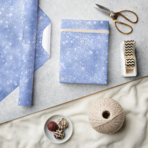 Papier Cadeau Parties scintillant et bleu brillant ID671