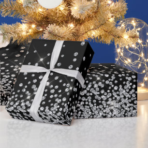 Papier Cadeau Parties scintillant glam diamant brillant rhinocér