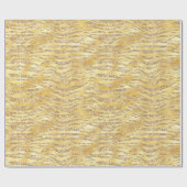 Papier Cadeau Parties scintillant Gold Faux Zebra Stripes (Plat)