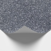 Papier Cadeau Parties scintillant gris argenté délicate blanche (Coin)