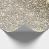 Papier Cadeau Parties scintillant gris moderne éclabousser Nom p (Coin)