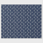 Papier Cadeau Parties scintillant neigeuse Cerf et arbre Solstic (Plat)