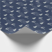 Papier Cadeau Parties scintillant neigeuse Cerf et arbre Solstic (Coin)