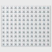 Papier Cadeau Parties scintillant neigeuse Deer Winter Solstice  (Plat)